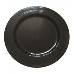 Sousplat 33cm Listras Preto